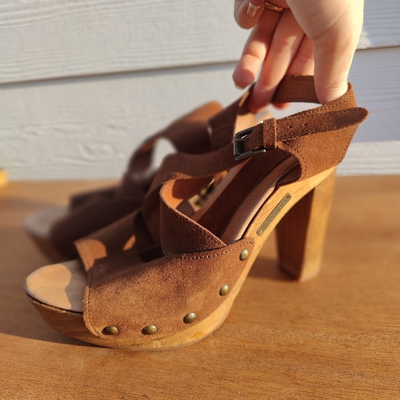 Laocoonte wooden platform block heels - Picture 4 of 9